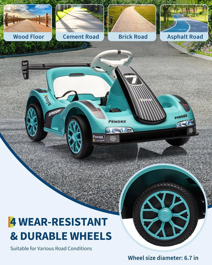 6V Kids Electric Drift Kart with Remote & LED Lights | Kids Rider(Age : 3-6)