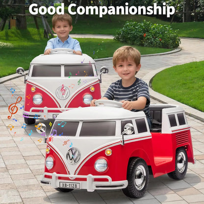 6V Kids Ride-On Bus with Lights & Music | Kids Rider | VW Kids Ride On Bus(for 2-5 year Kids)