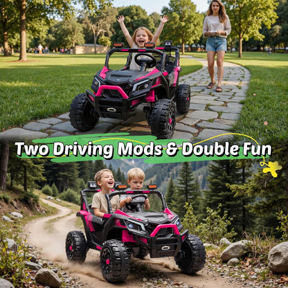 2 Seater 24V 4WD Kids Electric Ride-On UTV Off-Road Buggy with Remote | Best Gift for Kids Boys Girls