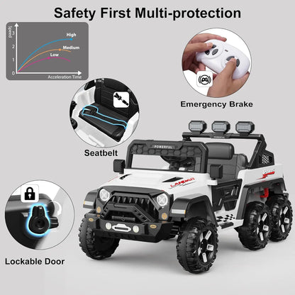 24V 6-Wheel 4WD Kids Ride-On Car with Remote | Kids Rider(Age : 3-14 Years)