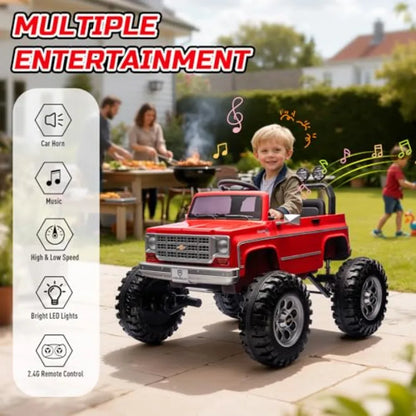 24V Kids Ride-On Truck Car w/ Steel Frame & Dual 200W Motors(Age: 3 to 10Y)