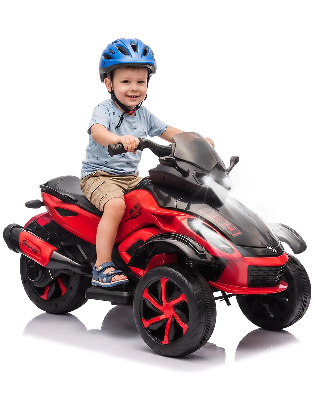 12V Electric Ride-On Tricycle | Dual Motor, Lights & Music | Kids Rider