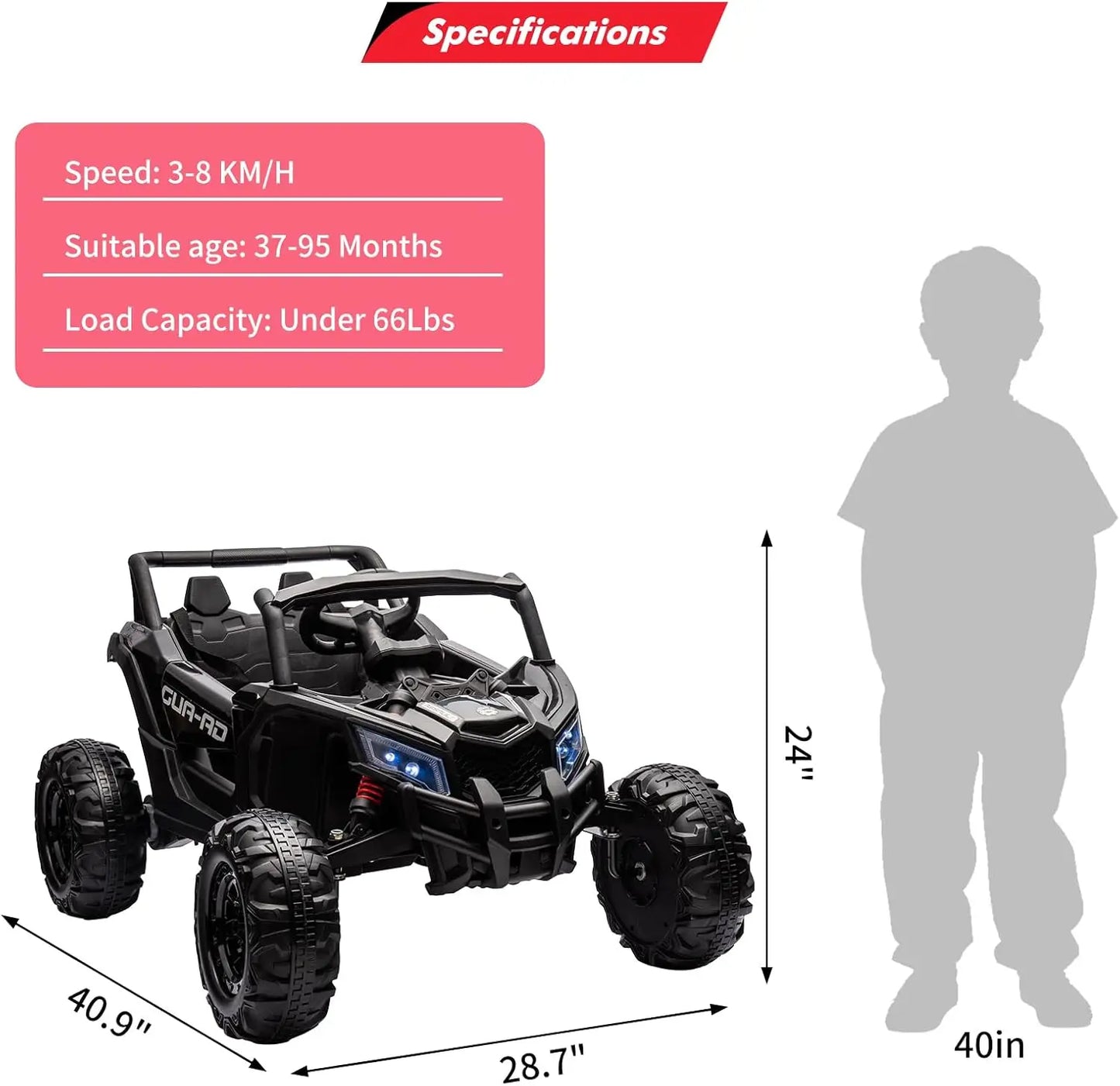 4V Kids Ride On Beach Buggy Car w/Remote Control - Off-Road Vehicle for Kids