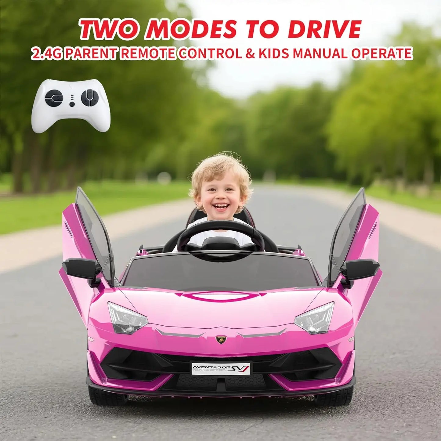 12V Lamborghini Aventador | Licensed Kids Ride on Car with Parent Control (Recommended Age - 3 to 8Years)