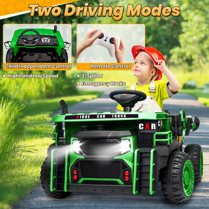 24V 2-Seater Kids Dump Truck 400W w/ Remote & Dump Bed& Shovel