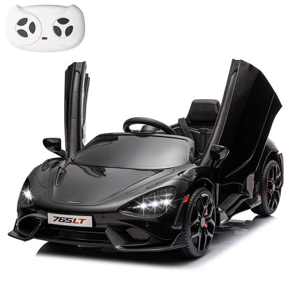 Licensed McLaren 765LT 12V Kids Ride-On Car w/ Hydraulic Doors