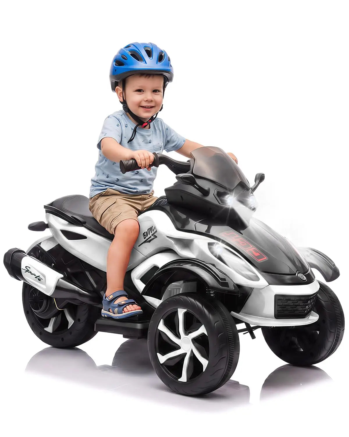 12V Electric Ride-On Tricycle | Dual Motor, Lights & Music | Kids Rider