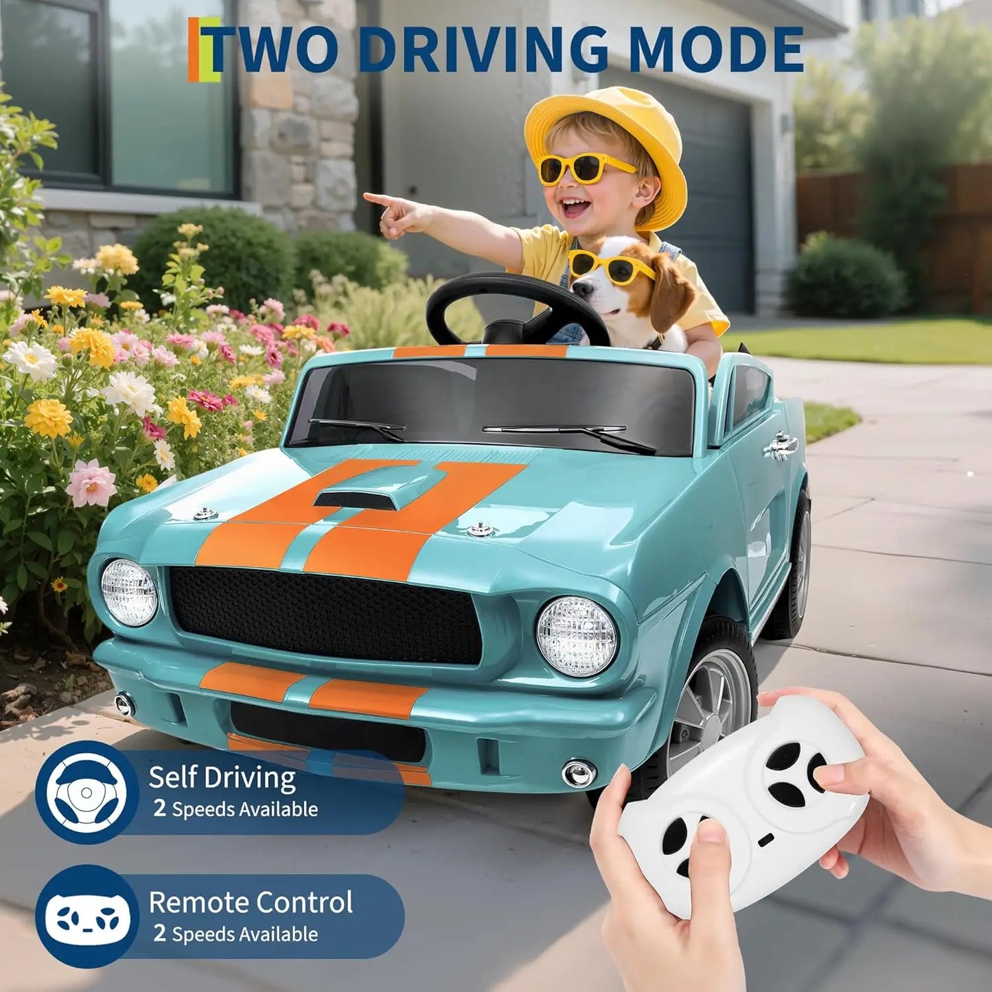 12V Kids Ride-On Car w/ Parent Remote | Kids Rider (Age: 2 to 9Y)