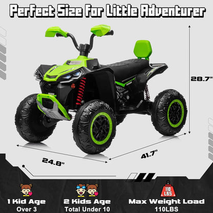 24V 4WD 2-Seater Ride-On ATV | 4×200W Motors | Kids Rider