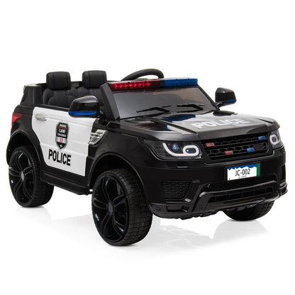 12V Big Kids Police Ride-On Car w/ Remote, Music & LED | 4Wheel Drive | 1-Seater