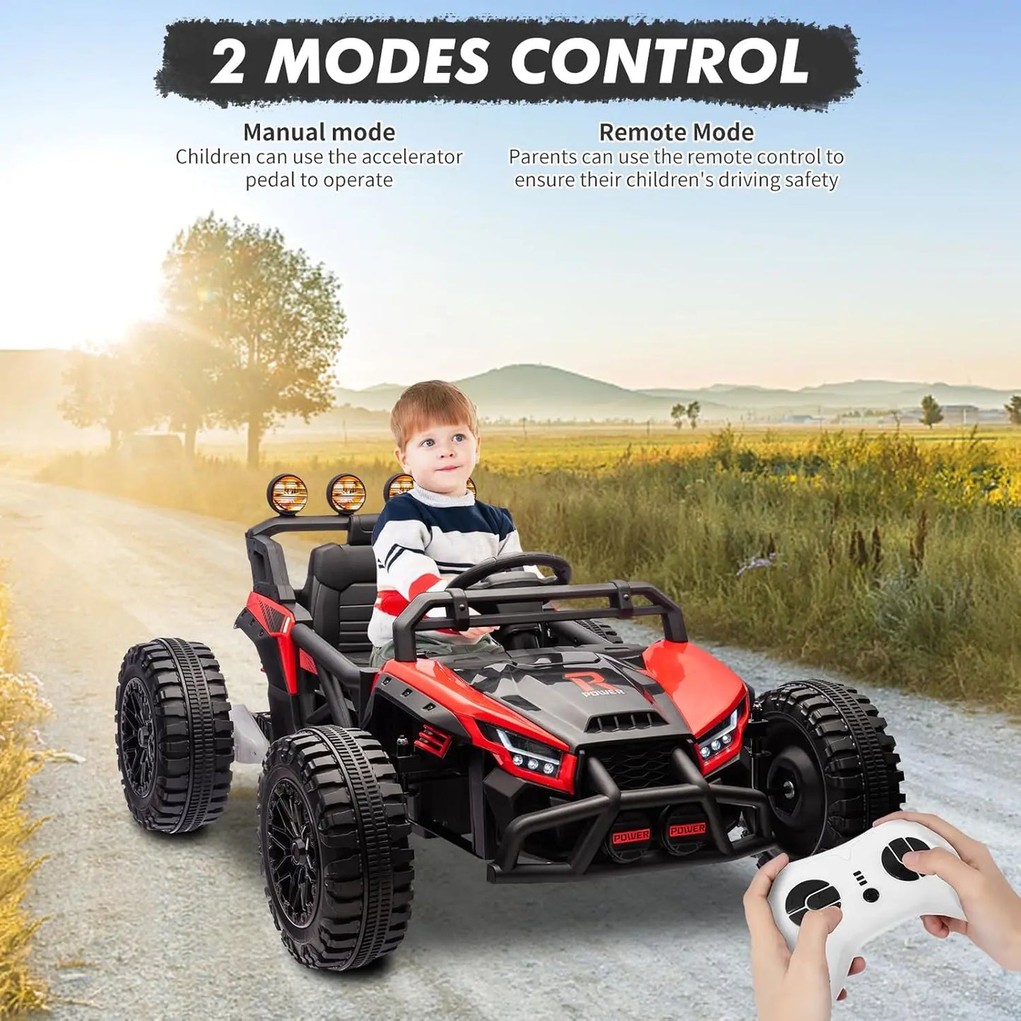 24V Electric Powered Kids Ride-On UTV with Remote & Suspension & LED Lights| Kids Rider