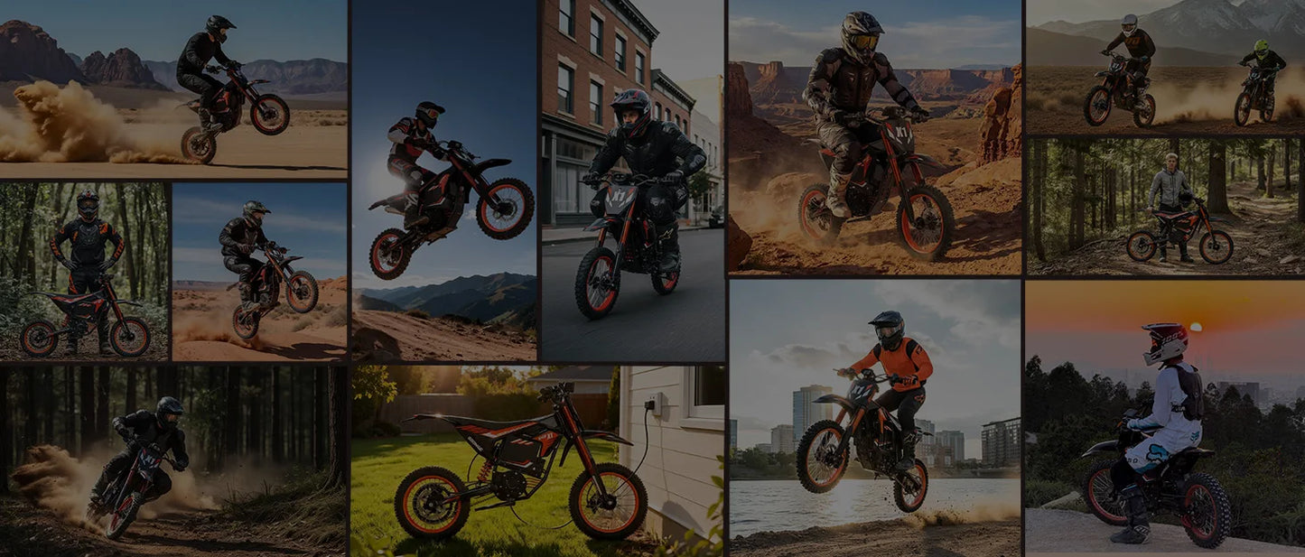 QRONGE X1 Spark 60V - 4500W Electric Dirt Bike for Teens & Adults | 50MPH w/Fat Tire Electric Motorcycle