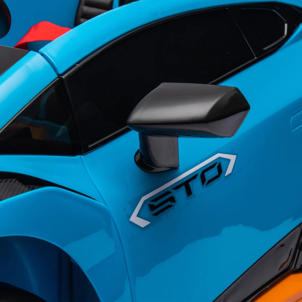 24V Licensed Lamborghini Huracan STO Kids Electric Ride-On Drift Car: 360° Spin
