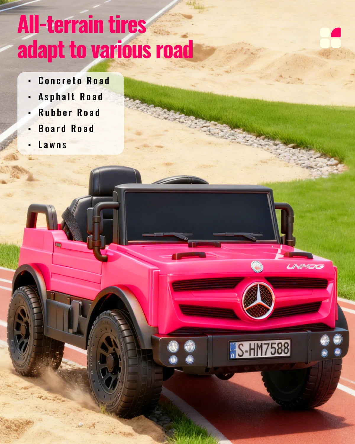 Licensed 12V Mercedes-Benz Unimog Kids Ride-On Jeep/Truck with Remote | Kids Rider