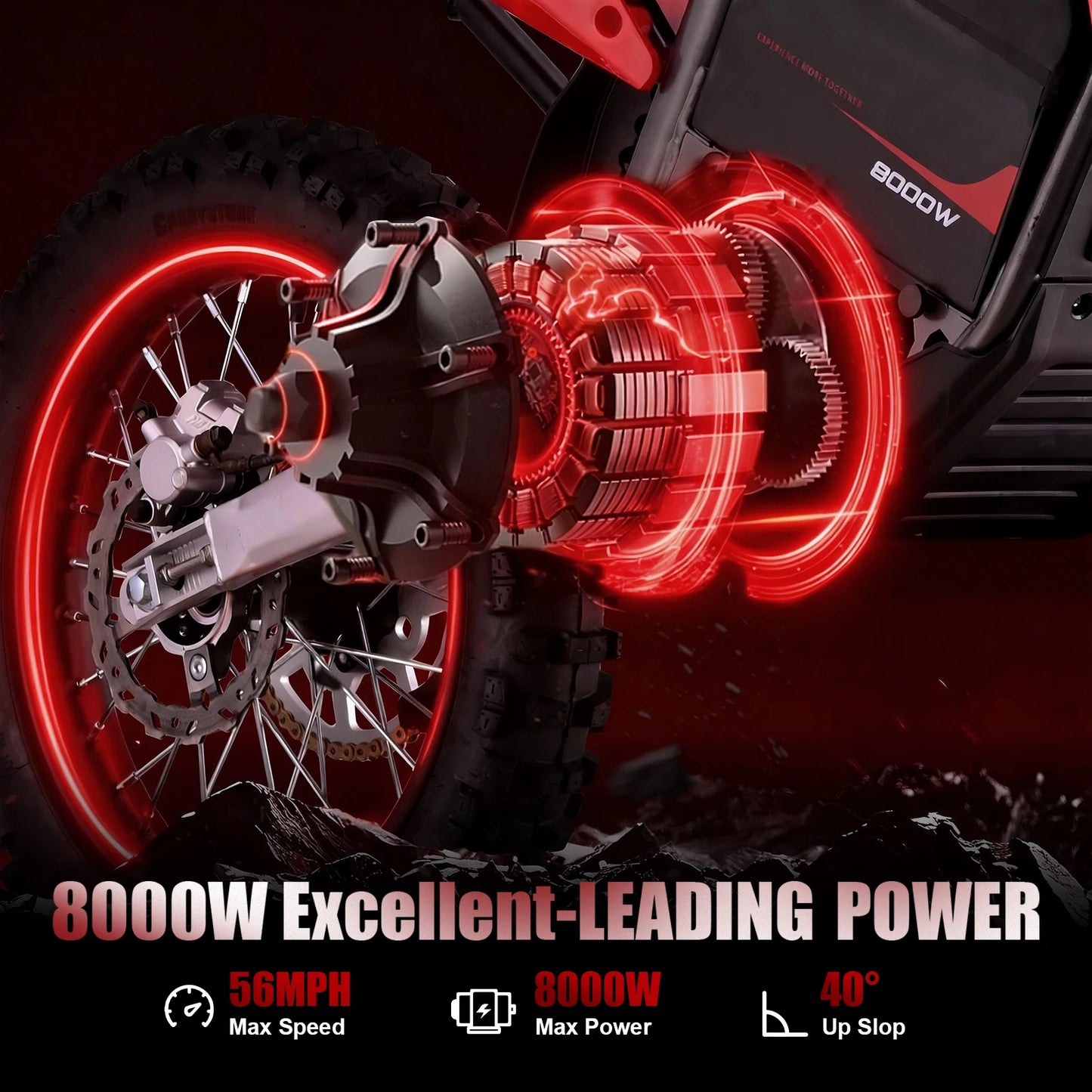KOOZ HP131E-L 72V 8000W Electric Dirt Bike | 56 MPH | Kids Rider