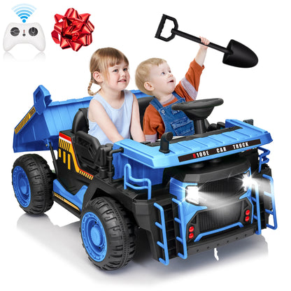 24V 2-Seater Kids Dump Truck 400W w/ Remote & Dump Bed& Shovel