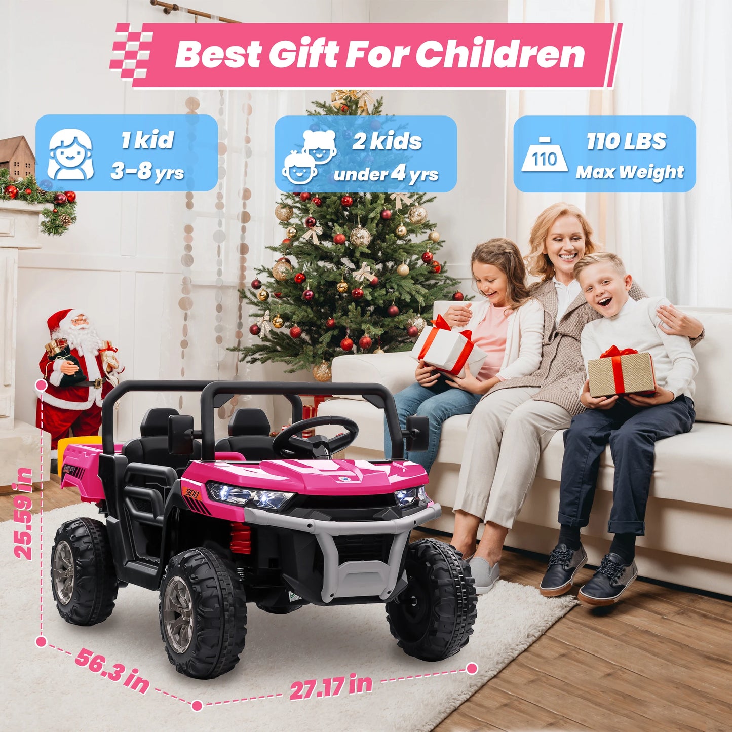 24V Kids Ride-On Dump Truck | 4WD 800W 2-Seater | Kids Rider