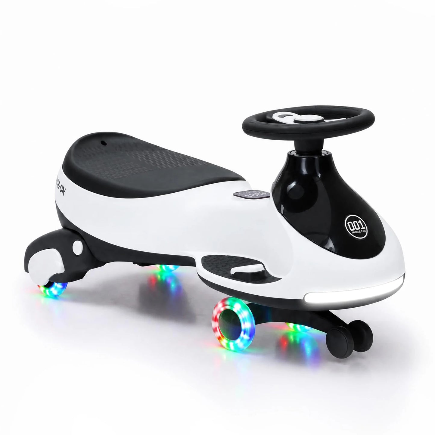 12V 2-in-1 Electric Wiggle Car for Ages 2–6 | Flashing Wheels | 2 In 1 Ride On Swing Car With Pedal For Toddlers