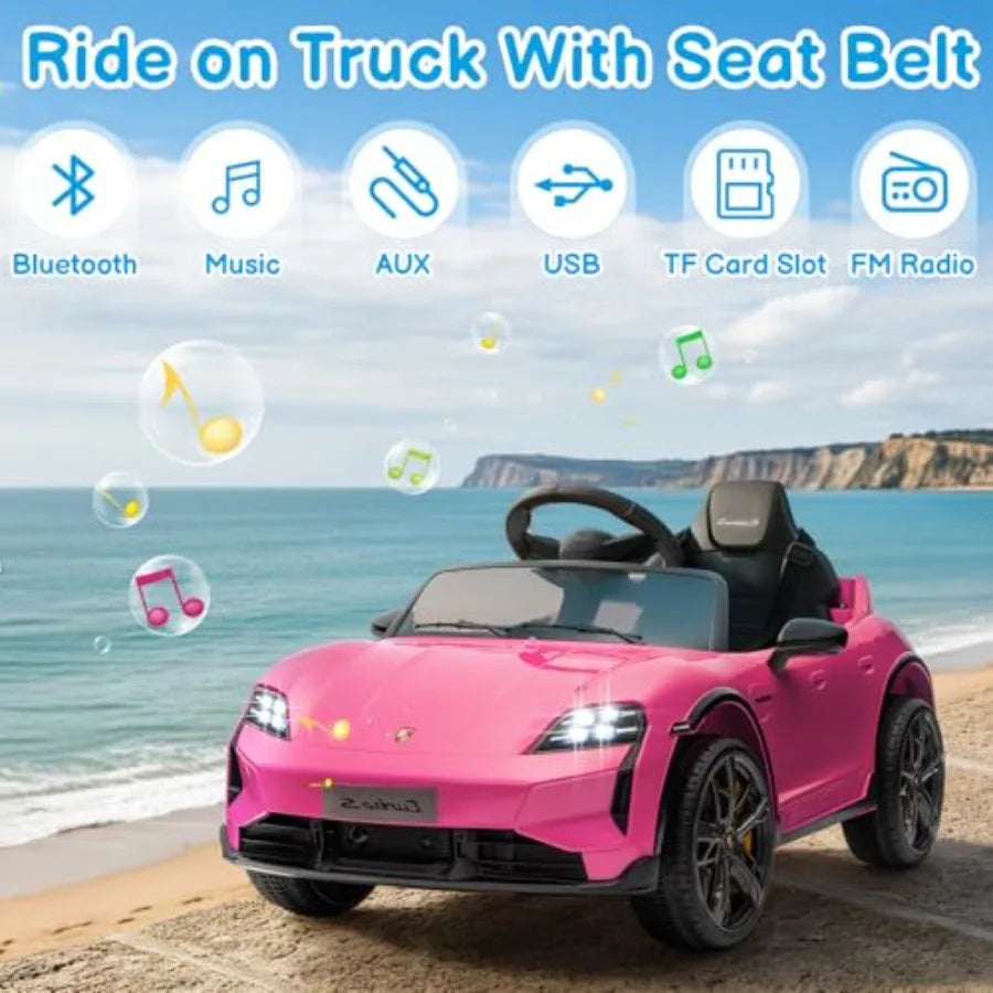 12V Licensed Porsche Taycan Kids Ride-On Car w/ Parent Remote (Age: 2 to 7Y)