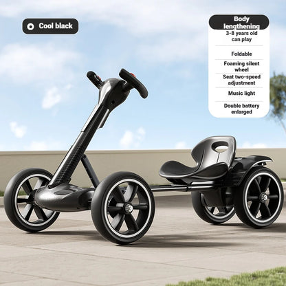 Battery Powered Kids Ride-On RC Kart | Remote Control & 4-Wheel Drive | Kids Rider(Age: 4-10Y)