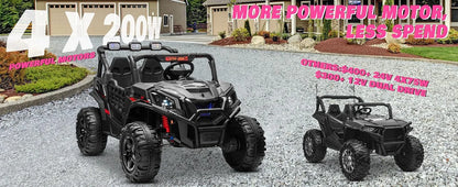 24V XL 2-Seater Kids Ride-On UTV 4WD w/ Remote | Off-Road UTV w/Long-Endurance Battery Power