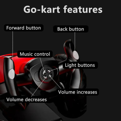12V Electric Kids Racing Go Kart | Adjustable Seat | Kids Rider (Age: 3 to 8Y)
