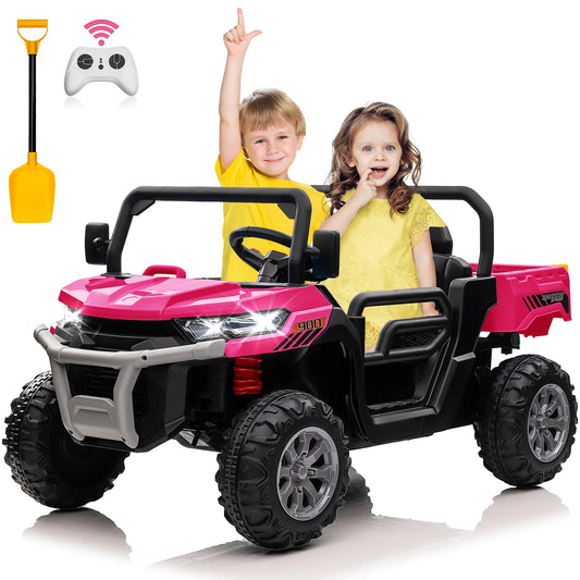 24V Kids Ride-On Dump Truck | 4WD 800W 2-Seater | Kids Rider