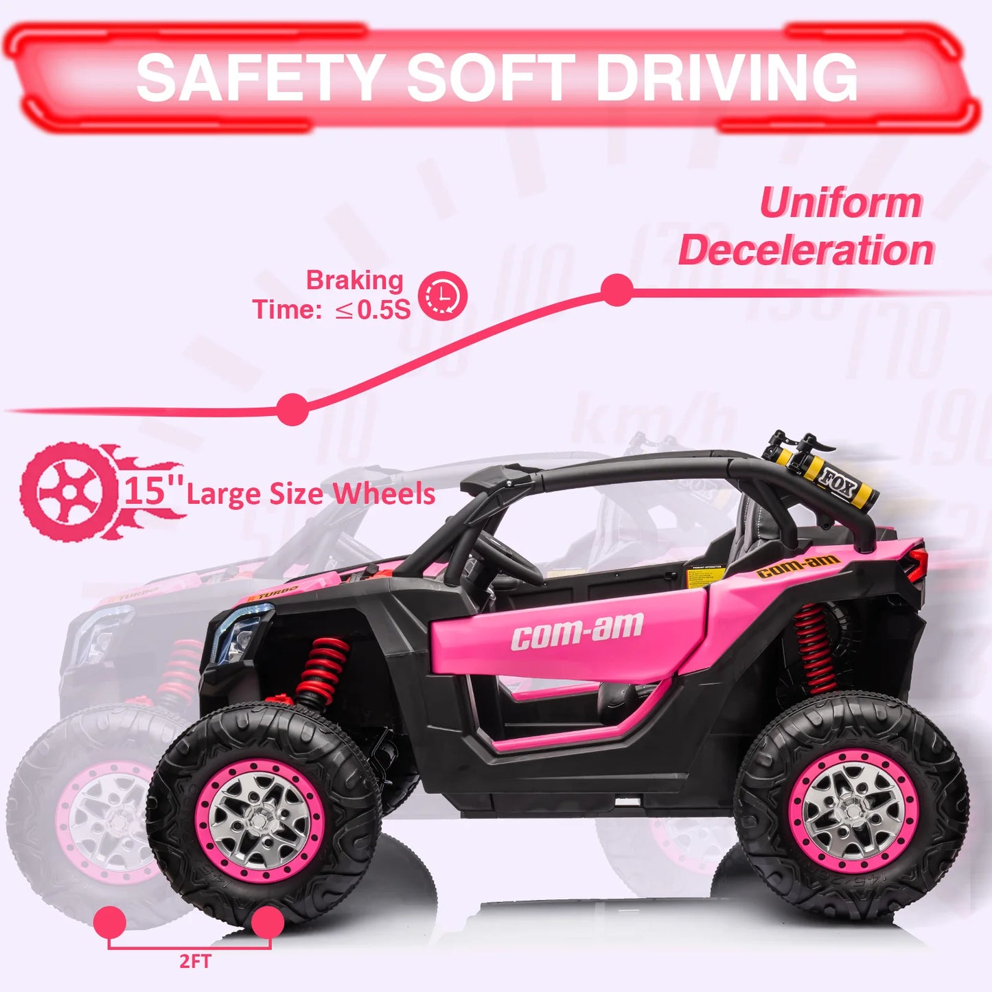 24V 4WD 2-Seater Can Am Maverick Ride On UTV for Kids | W/Remote Control Powerful Electric Vehicle & Leather Seats