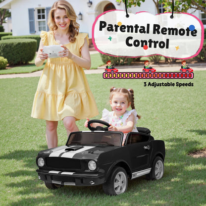 [Official Licensed] - 12V Shelby GT350 Kids Electric Car - 2WD W/ Parent Remote Control & Safety Belt - All-Terrain Ride-On