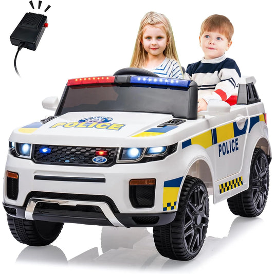 12V Kids Police Ride-On Car w/ Remote, Siren & Lights (Age: 3 to 8Y)