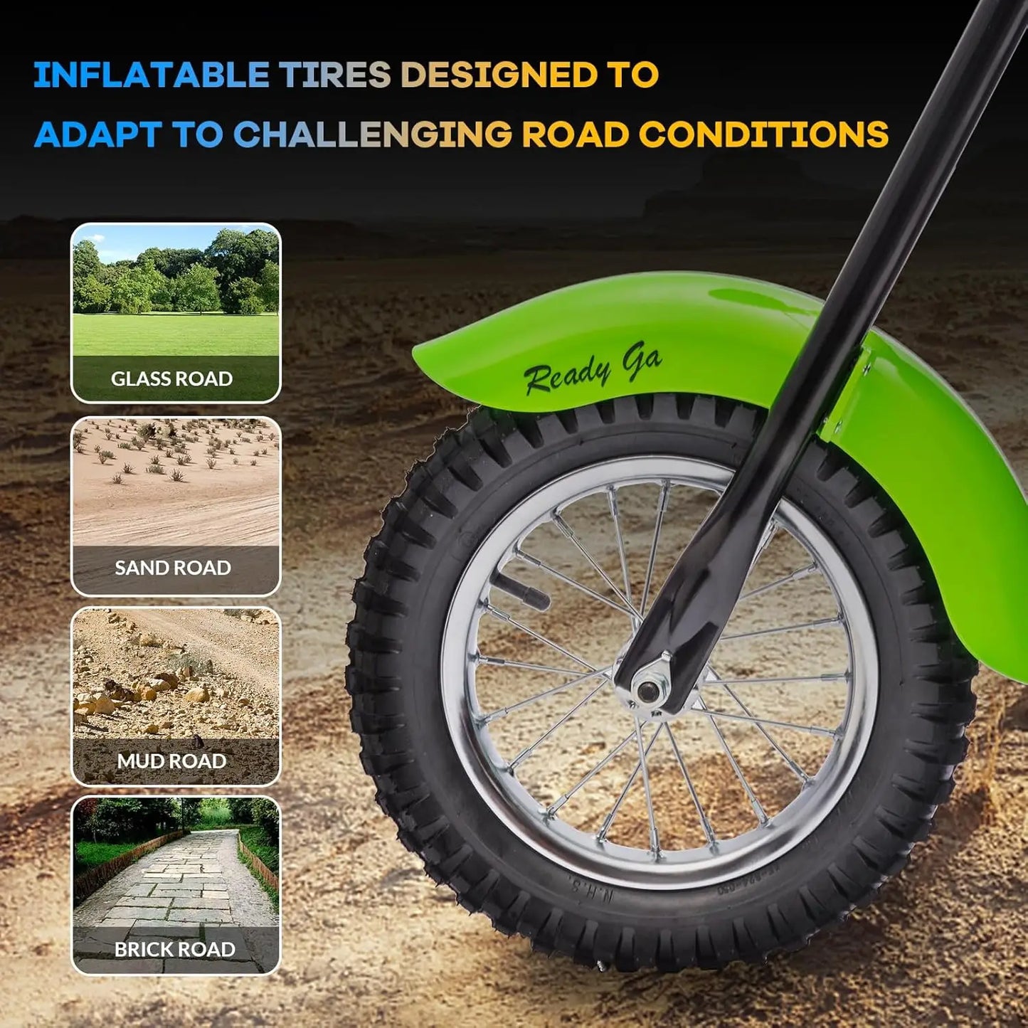 24V Electric Dirt Bike for Kids | 250W Motor | LED Lights with Leather Seats | Electric Motorcycle for Kids
