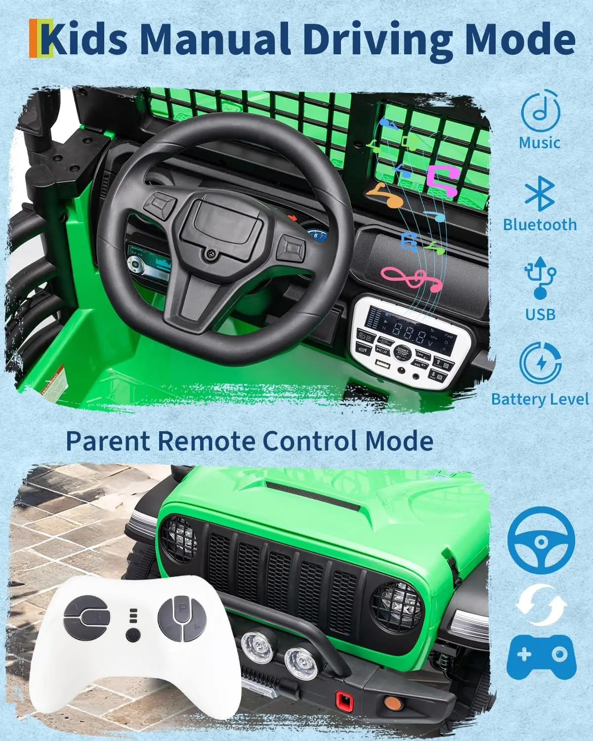24V 2-Seater Kids Ride-On Car/Truck | Kids Rider (Age - 3 to 10 Years)