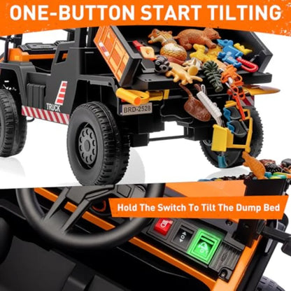 24V Ride On Dump Truck for Kids with Powerful 2X55W Motors | Construction Vehicle for Kids(Age: 4+ Yrs)