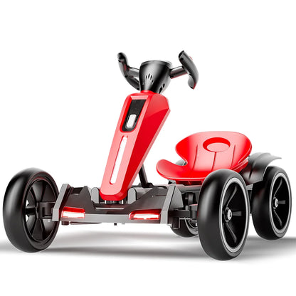 12V Kids Pedal Go Kart with Adjustable Seat & Non-Slip EVA Wheels | Kids Rider