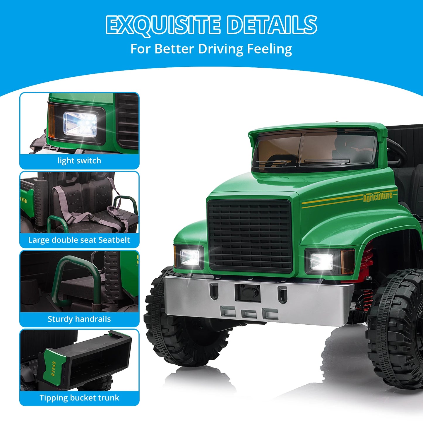 24V 4WD 2-Seater Kids Ride-On Truck 4x200W w/ Parent Remote | Kids Rider (Age: 3 -12 Years)