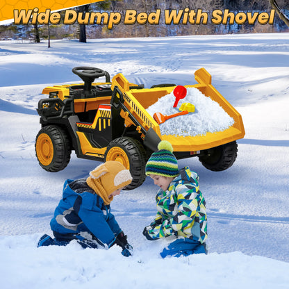 24V 2-Seater Kids Dump Truck 400W w/ Remote & Dump Bed& Shovel