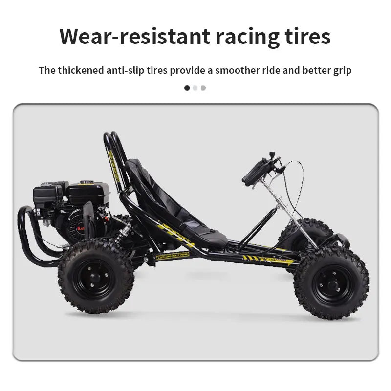 196cc Adult High-Speed Go Kart | 6.5HP Off-Road Go Kart for Adults | Off-Road Adventure