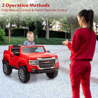 GMC 24V 2-Seater Kids Ride-On Truck w/ Remote & LED