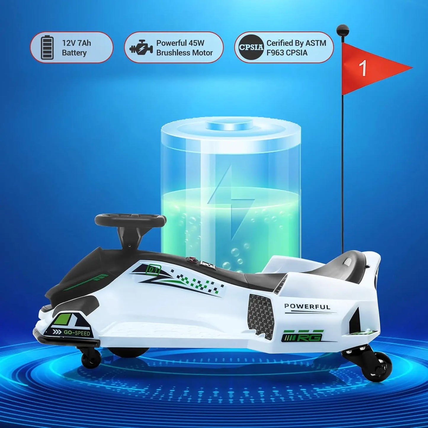 12V Kids Drifting Electric Go Kart with 45W Powerful Motor | Perfect Gift for Kids