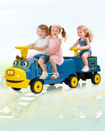 12V 3-Seater Ride On Train for Kids | Ride On Toy Car with 2 Speeds One-Button Start | Best Gift for Toddlers