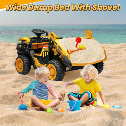 24V 2-Seater Kids Dump Truck 400W w/ Remote & Dump Bed& Shovel