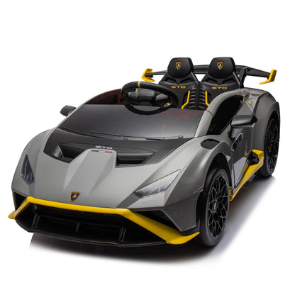 24V Licensed Lamborghini Huracan STO Kids Electric Ride-On Drift Car: 360° Spin