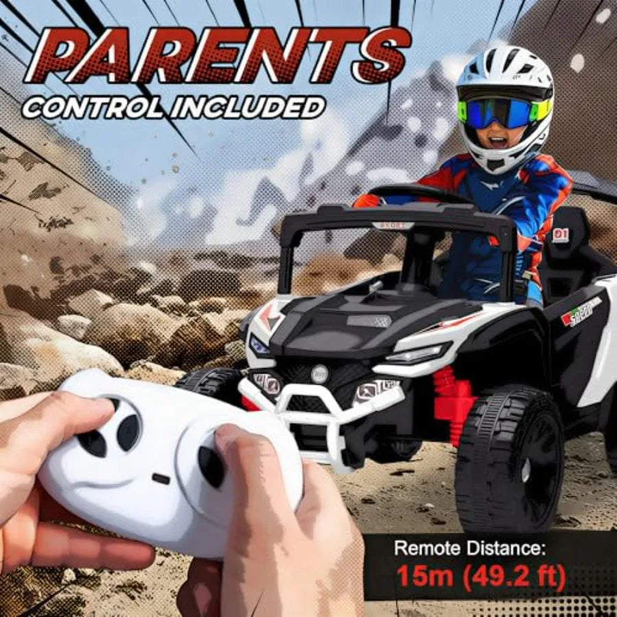 12V Kids Ride-On UTV Truck w/ Remote Control & LED Lights (Age: 4 to 10Yrs)