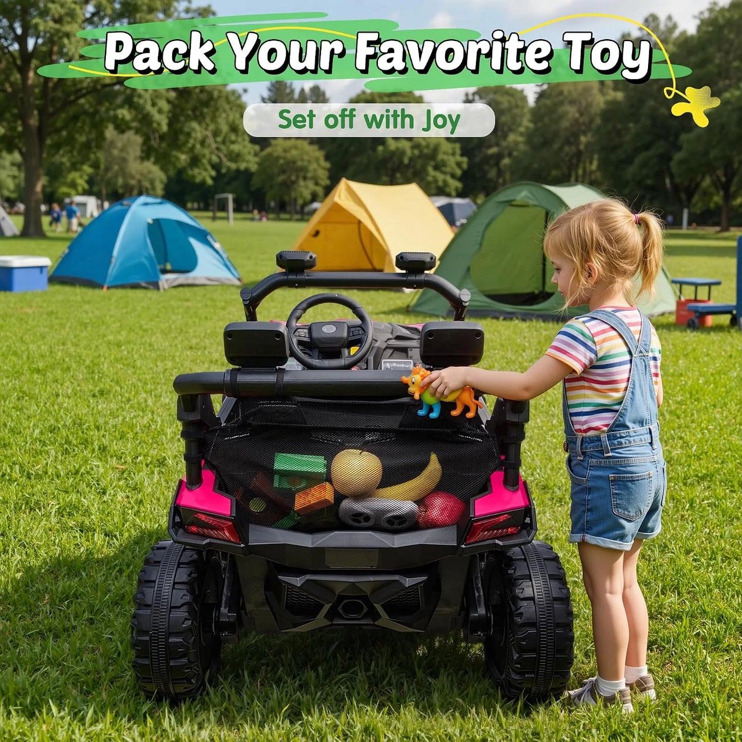 2 Seater 24V 4WD Kids Electric Ride-On UTV Off-Road Buggy with Remote | Best Gift for Kids Boys Girls