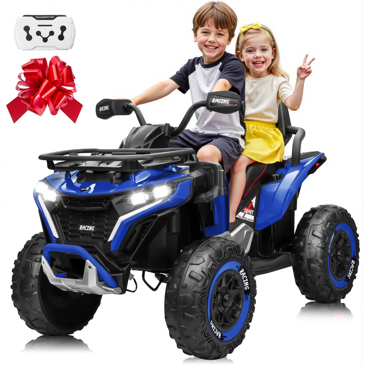 24V XL 2-Seater Kids ATV | 800W Motors & 19" EVA Tires | Quad Bike for kids | Kids Rider