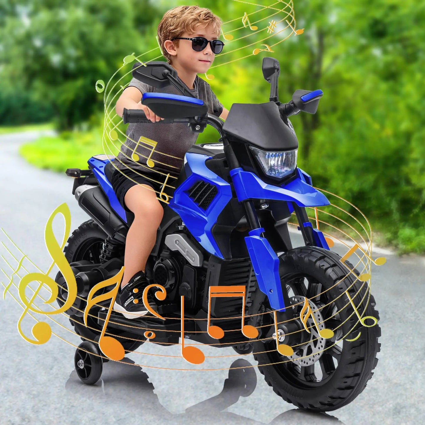 6V Electric Ride-On Motorcycle for Toddlers | Training Wheels | Kids Rider
