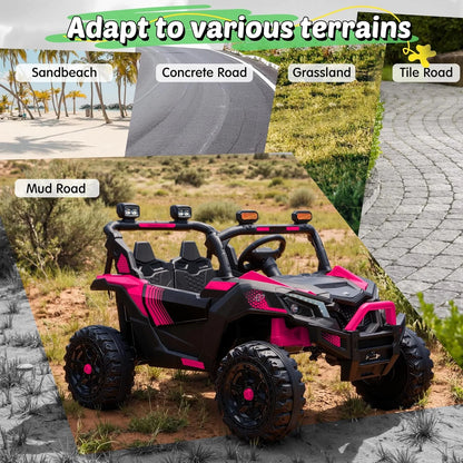 2 Seater 24V 4WD Kids Electric Ride-On UTV Off-Road Buggy with Remote | Best Gift for Kids Boys Girls