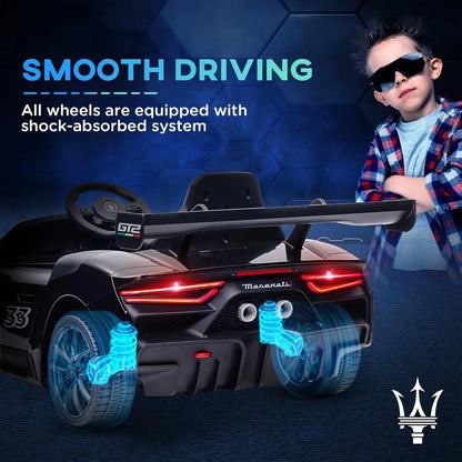 Licensed Maserati GT2 12V Kids Ride-On Car w/ Suspension & Remote