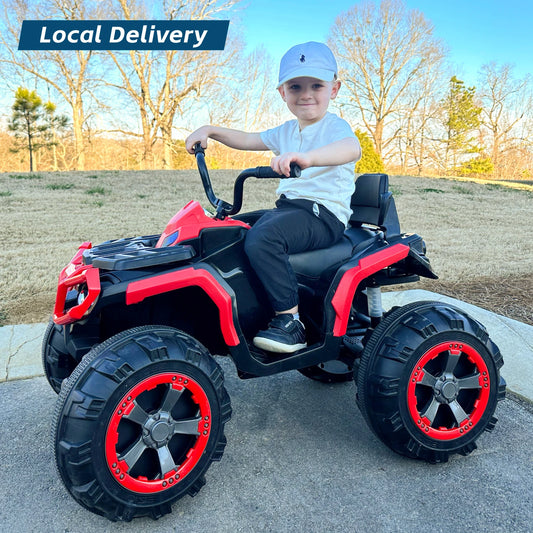 24V Kids Ride-On ATV w/ All-Terrain Tires & Music (Age: 3-8 Years)