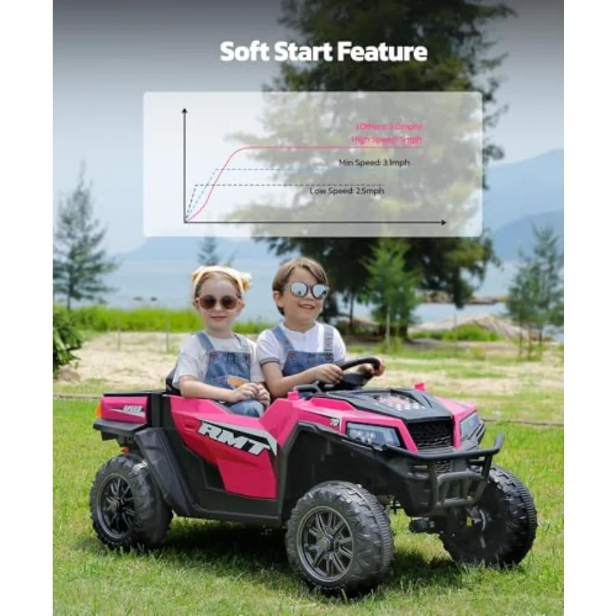 24V 2-Seater Kids Dump Truck 4WD w/ Remote & Sun Shade | (Age: 4-12Y)